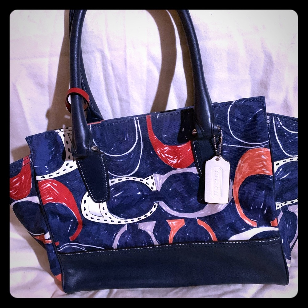 Coach red, white and blue bag